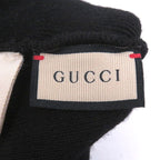 Gucci Logoworkman Beanie Knit Cap Hat Black Sweater