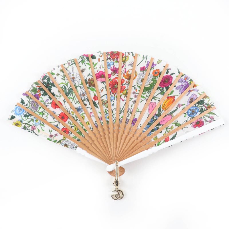 Gucci Doublegcharm Flora Print Silk Satin Large Fan Multi Hat