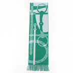 Hermes Workman Female Cashmeremuffler Steady Go Mint/ Bicolor Scarf