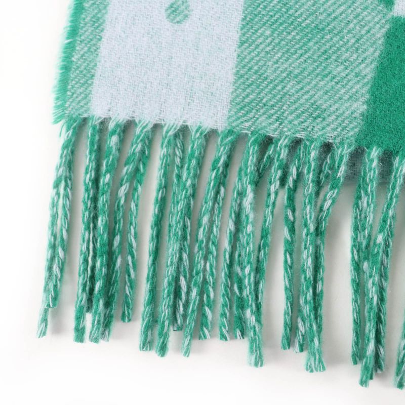 Hermes Workman Female Cashmeremuffler Steady Go Mint/ Bicolor Scarf