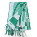 Hermes Workman Female Cashmeremuffler Steady Go Mint/ Bicolor Scarf