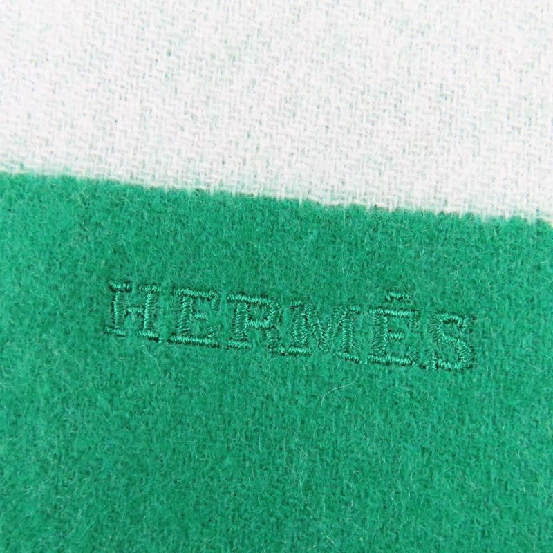 Hermes Workman Female Cashmeremuffler Steady Go Mint/ Bicolor Scarf