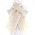 Fendi Camel Wool Logo Knit Scarf Ivory
