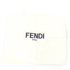 Fendi Camel Wool Logo Knit Scarf Ivory