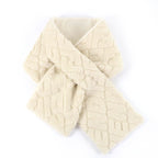 Fendi Camel Wool Logo Knit Scarf Ivory
