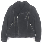 Bottega Veneta Sheepskin in Double Shearling Jacket Black 50 Hat