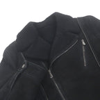 Bottega Veneta Sheepskin in Double Shearling Jacket Black 50 Hat