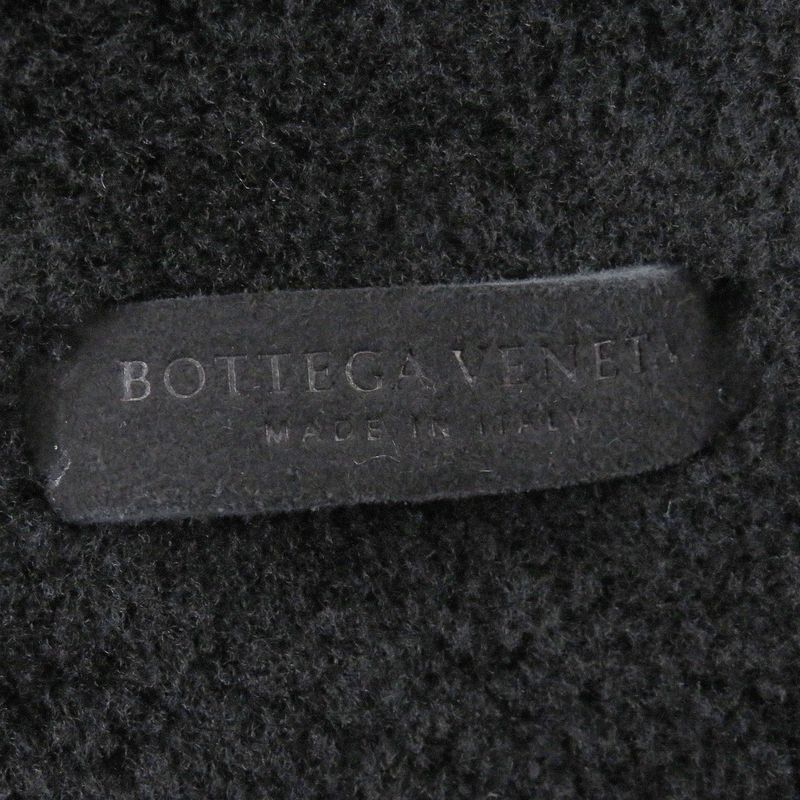 Bottega Veneta Sheepskin in Double Shearling Jacket Black 50 Hat