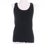Chanel Cotton Here Mark Sleeveless Knit Top Black 42 Hat