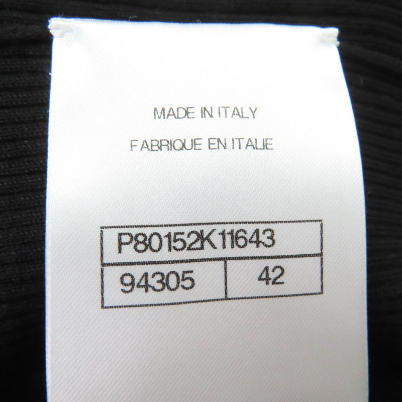 Chanel Cotton Here Mark Sleeveless Knit Top Black 42 Hat