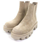 Louis Vuitton Checker Chelsea Boots Suede Leather Beige 7