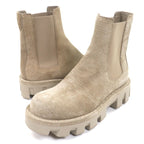 Louis Vuitton Checker Chelsea Boots Suede Leather Beige 7