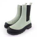 Loewe Workman Logo Leather Boots Green Black 38 Heel