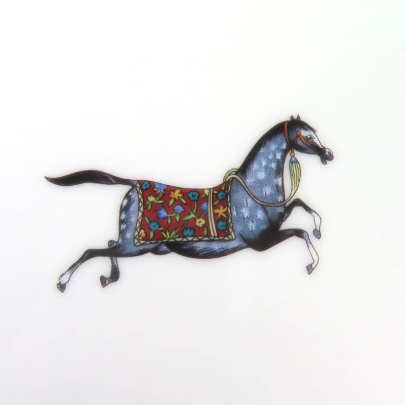 Hermes Workman Female Schwardrian Pottery Round Plate Decoration Picture Pair of Sheets Red Gold Hat