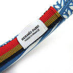 Hermes Workman Female Gina Zigzag Silk Star Hair Band Headband Blue White Hat