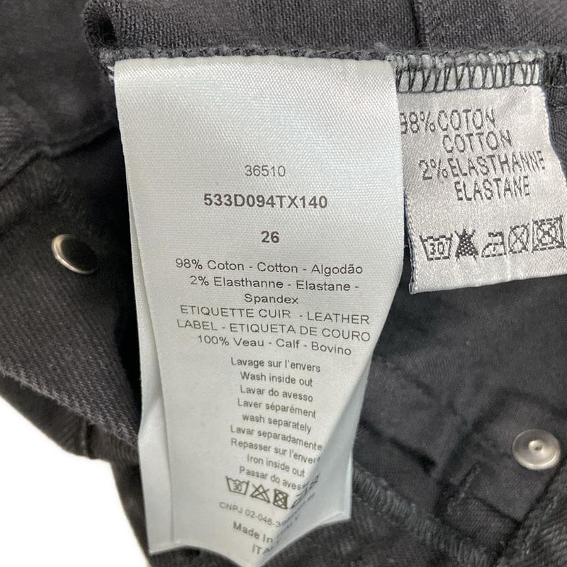 Dior Homme Jeans 26 Black Full Length