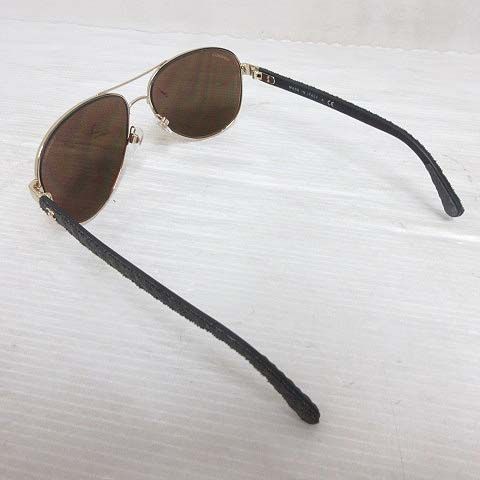 Chanel Sunglasses T6 Side CC Logo Quilted Metal Frame Gold