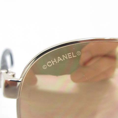 Chanel Sunglasses T6 Side CC Logo Quilted Metal Frame Gold