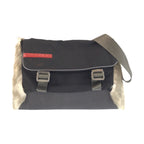 Prada Sports Tessuto Black Nylon Fur LN Belt Bag Waist Pouch