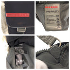 Prada Sports Tessuto Black Nylon Fur LN Belt Bag Waist Pouch