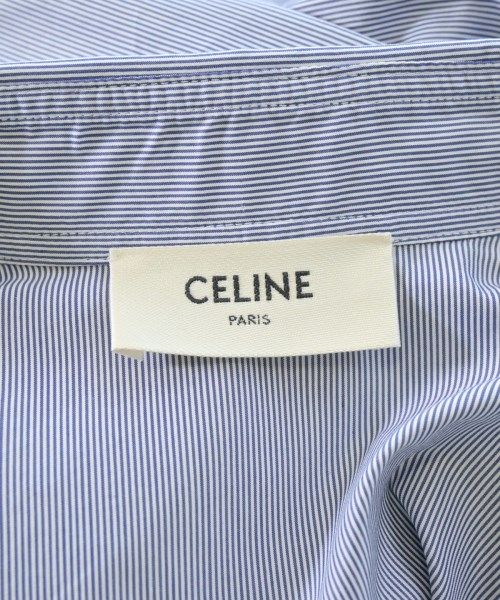 Celine Casual Shirt Cotton Silk Navy White