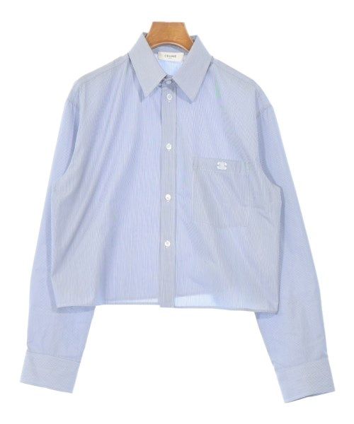 Celine Casual Shirt Cotton Silk Navy White