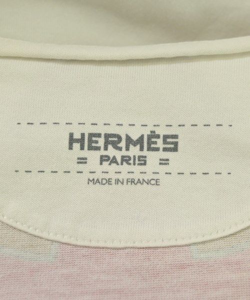 Hermes T-Shirt Cotton White Red Beige