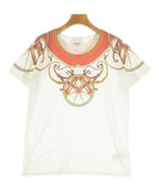 Hermes T-Shirt Cotton White Red Beige