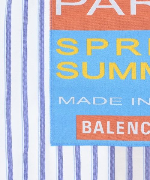 Balenciaga Casual Shirt Cotton White Blue