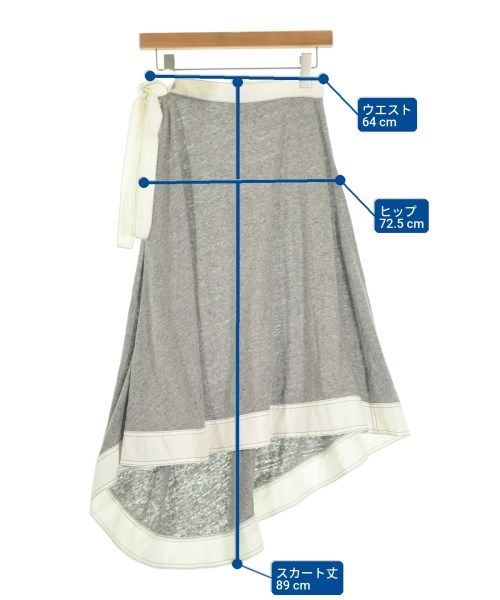 Loewe Knee Length Skirt Grayx White