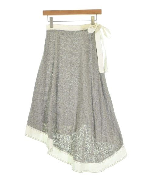 Loewe Knee Length Skirt Grayx White