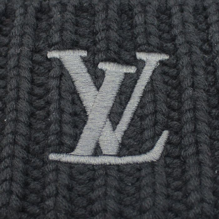 Louis Vuitton Beanie Only LV Knit Cap Black