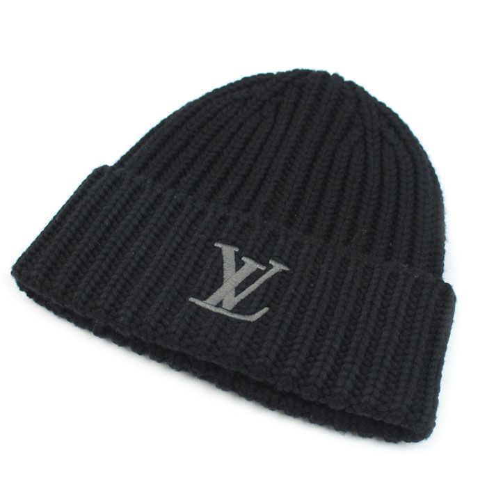 Louis Vuitton Beanie Only LV Knit Cap Black