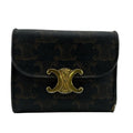 Celine Trifold Wallet Leather Brown