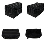 Prada Triangle Logo Clutch Multi Pouch Saffiano Leather Tessuto
