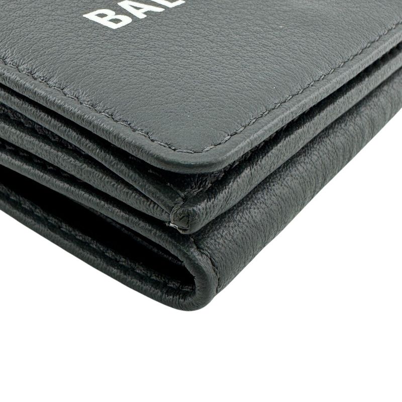Balenciaga Compact Wallet Everyday Trifold Dark Graywhite Black