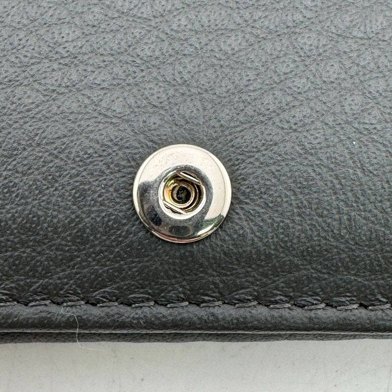 Balenciaga Compact Wallet Everyday Trifold Dark Graywhite Black