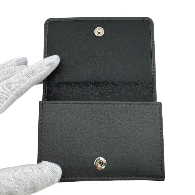Balenciaga Compact Wallet Everyday Trifold Dark Graywhite Black