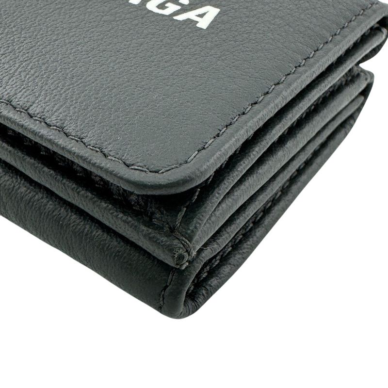 Balenciaga Compact Wallet Everyday Trifold Dark Graywhite Black