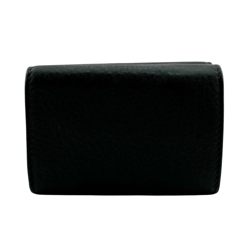 Balenciaga Compact Wallet Everyday Trifold Dark Graywhite Black