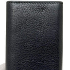 Prada 6 Key Case Black Nero Leather Key Holder