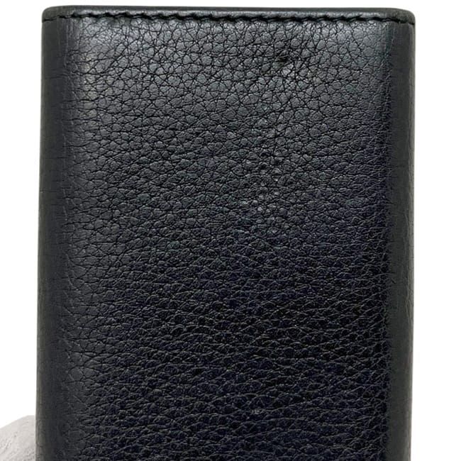 Prada 6 Key Case Black Nero Leather Key Holder