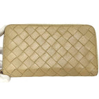 Bottega Veneta Zip Around Wallet Beige