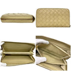 Bottega Veneta Zip Around Wallet Beige