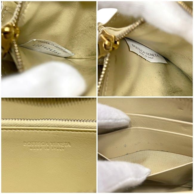 Bottega Veneta Zip Around Wallet Beige