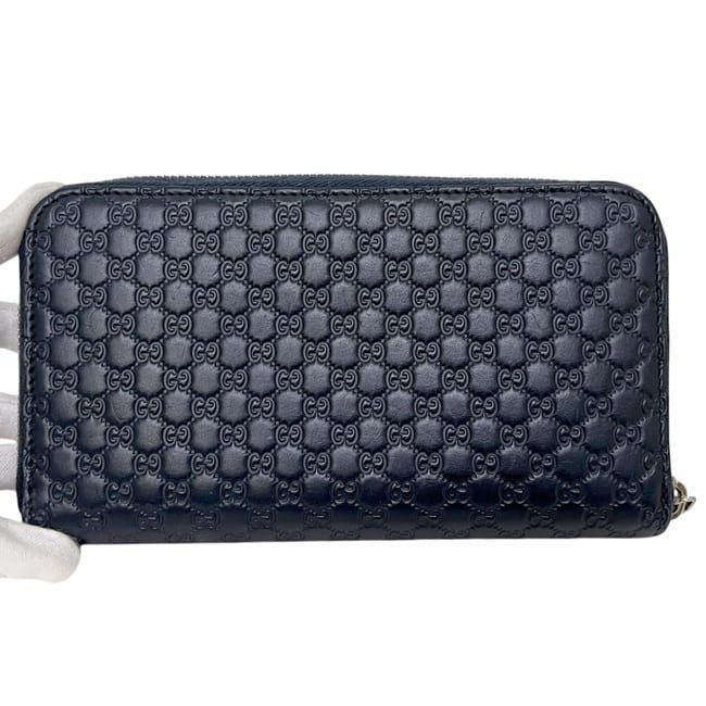 Gucci Zip Around Wallet Navy Micro