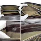 Fendi Bifold Wallet Khaki Green Brown Zucca