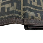 Fendi Bifold Wallet Khaki Green Brown Zucca
