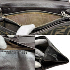 Fendi Bifold Wallet Khaki Green Brown Zucca