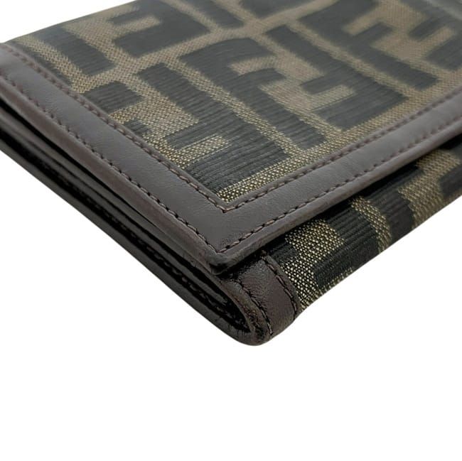 Fendi Bifold Wallet Khaki Green Brown Zucca
